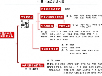 中共中央组织结构图